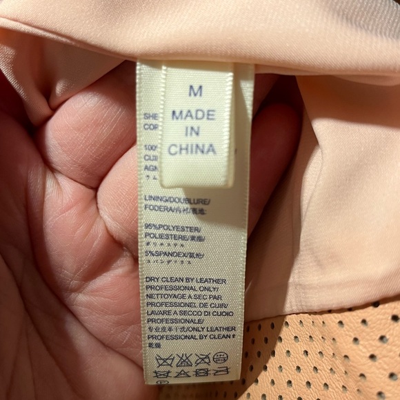 Rebecca Minkoff Blush Lambskin Leather Jacket - Picture 8 of 10